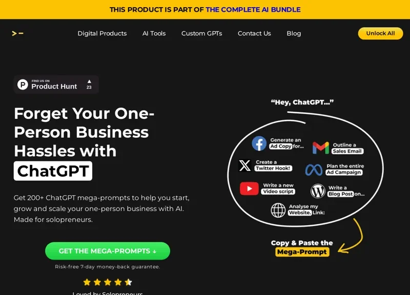 ChatGPT Mega-Prompts For Solopreneurs