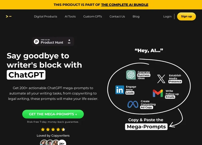 200+ ChatGPT Mega-Prompts For Writing