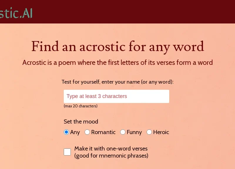 Acrostic AI