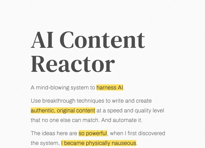 AI Content Reactor