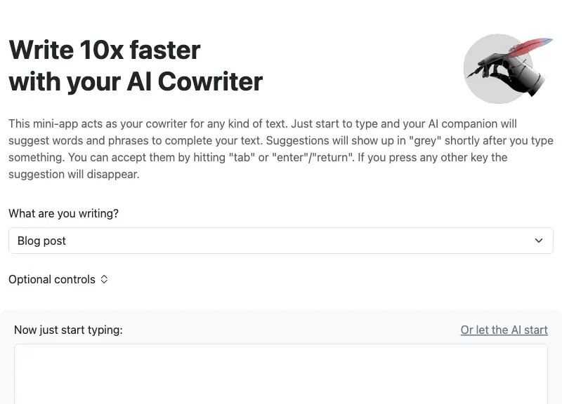 AI Cowriter