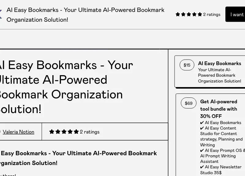 AI Easy Bookmarks