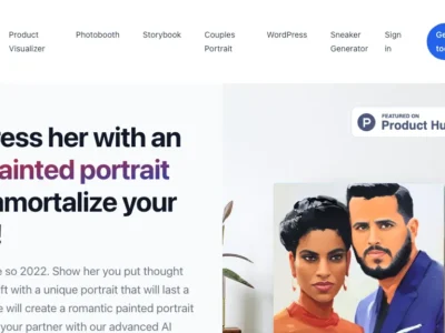 AI-Painted Romantic Printed Portraits
