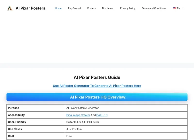 AI Pixar Posters