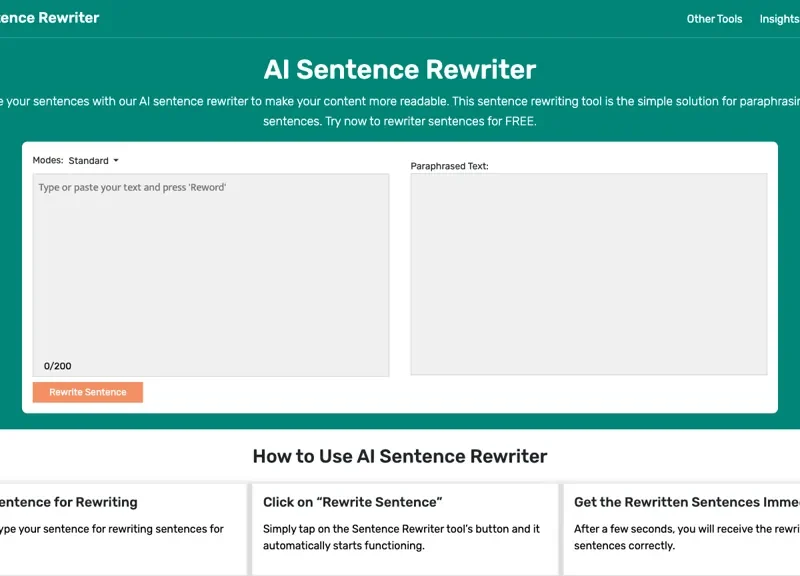 AI Sentence Rewriter