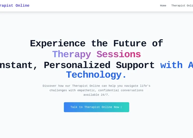 AI Therapist Online