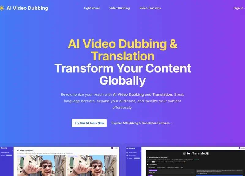 AI Video Dubbing