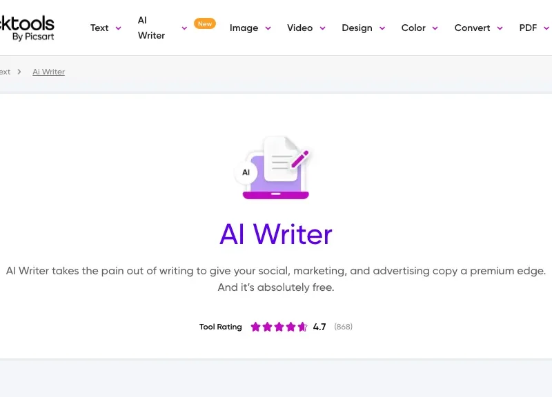 AI Writer By Picsart