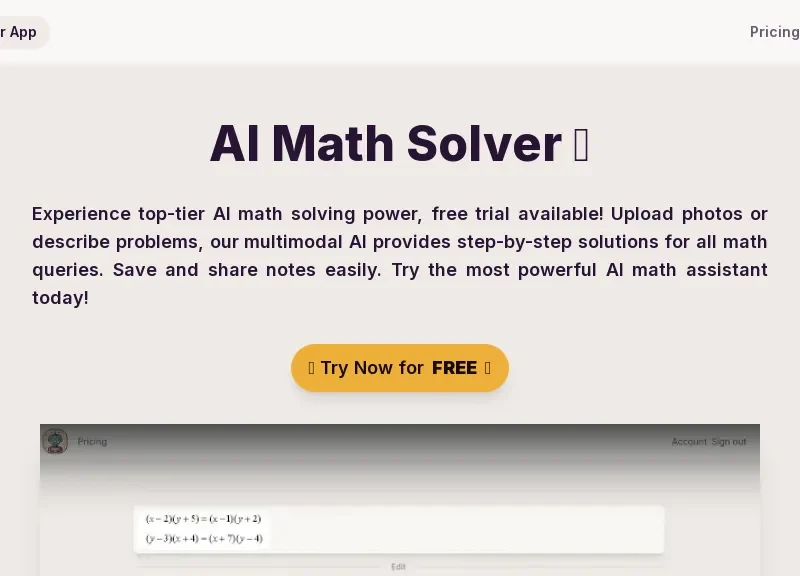 AI Math Solver