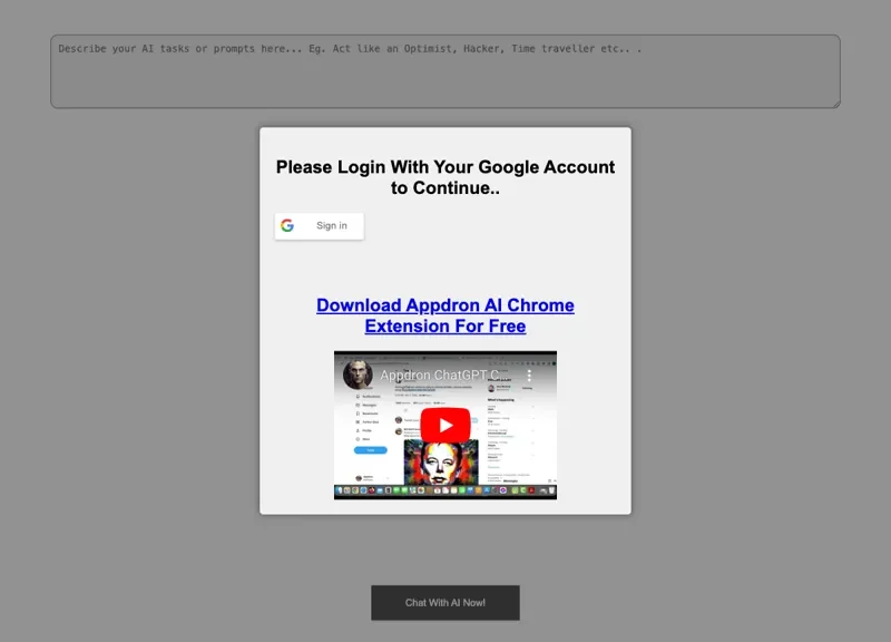 Appdron ChatGPT Dashboard