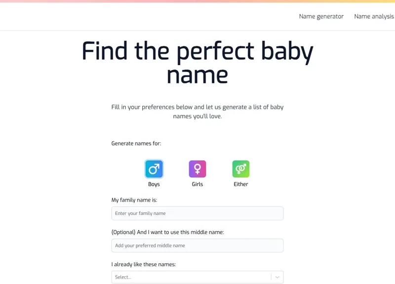 Baiby - Baby Name Generator