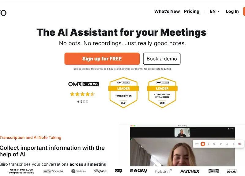 Bliro - AI Meeting Assistant