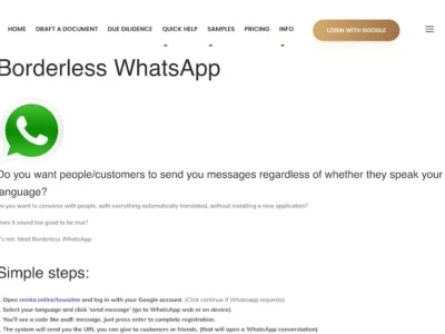 Borderless Whatsapp