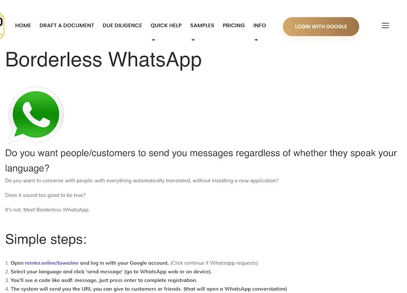 Borderless Whatsapp
