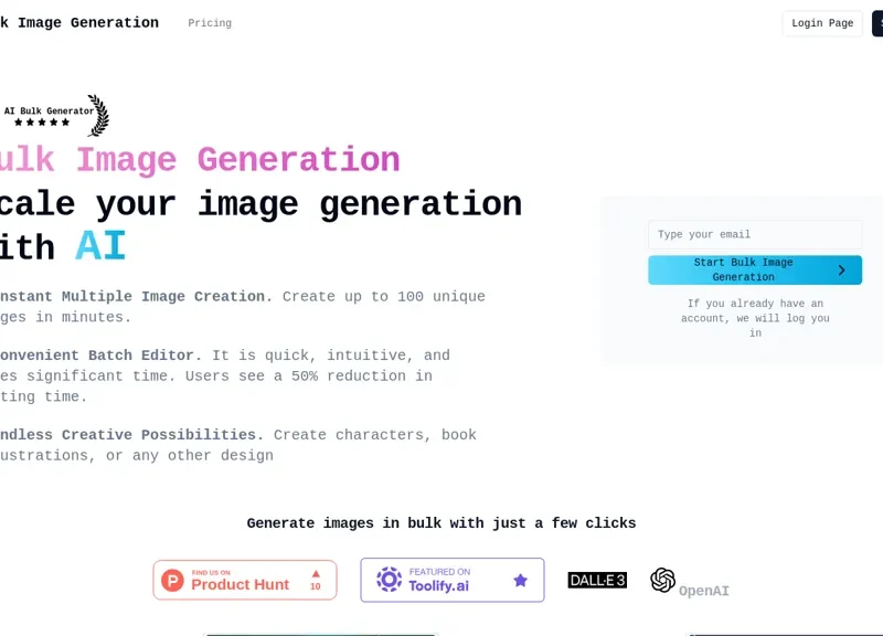 Bulk Image Generation