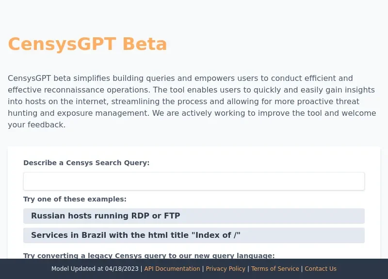 Censys GPT Beta