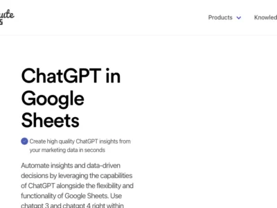 ChatGPT In Google Sheets