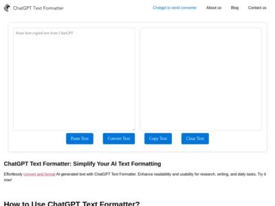 ChatGPT Text Formatter