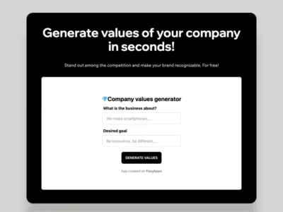 Company Values Generator