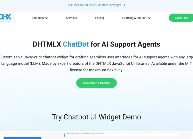 DHTMLX Chatbot
