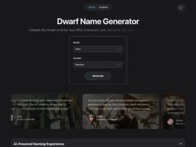 Dwarf Name Generator