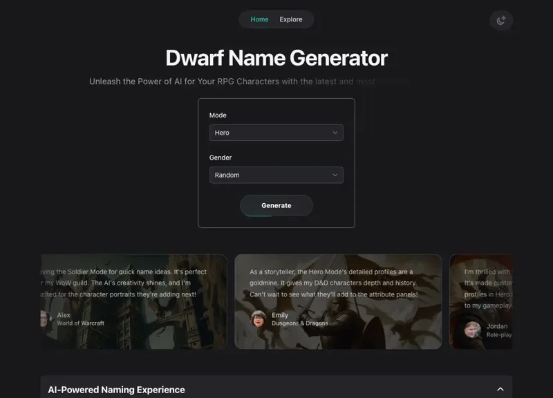 Dwarf Name Generator