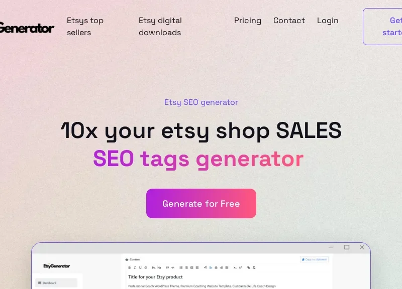 Etsy Generator