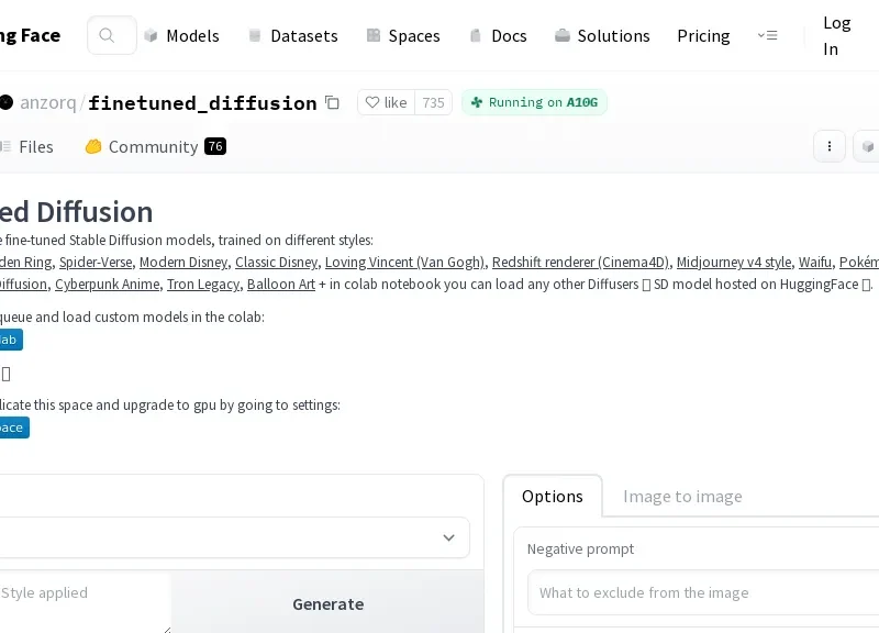 Finetuned Stable Diffusion