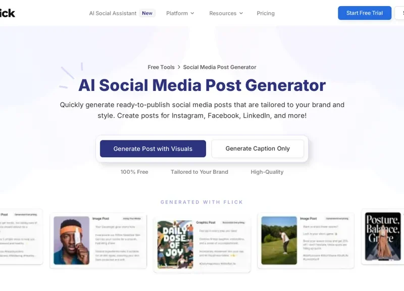 Social Media Post Generator By Flick