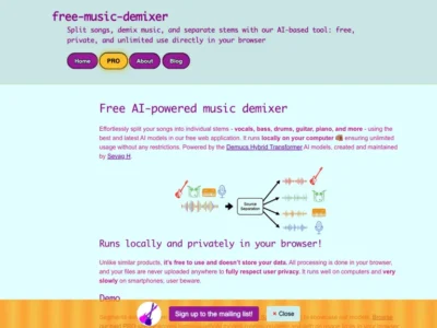 Free Music Demixer