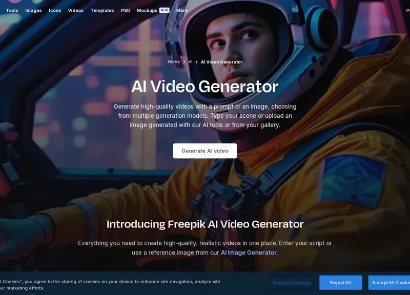 Freepik AI Video Generator