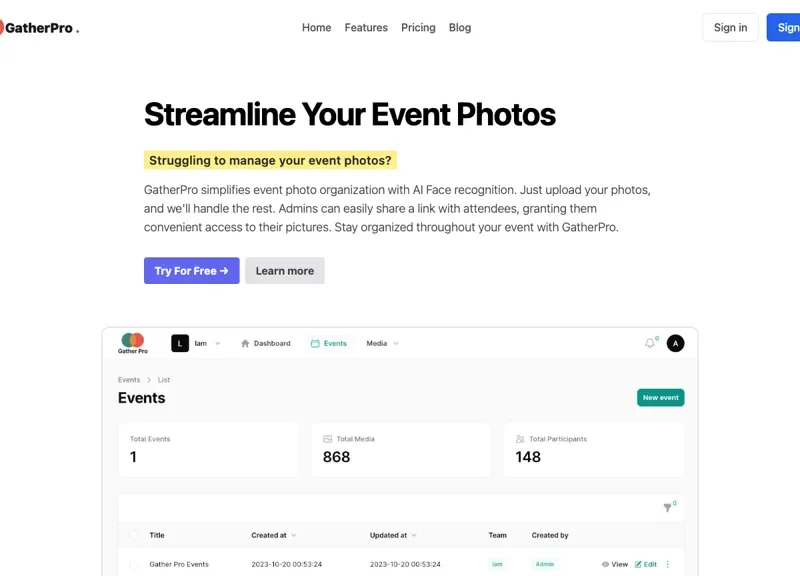 Gatherpro.Events