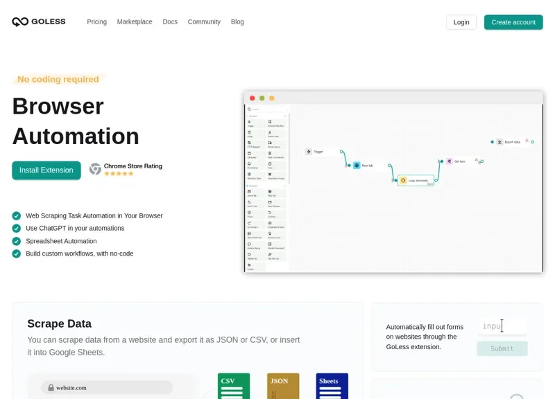 Goless Extension Automation