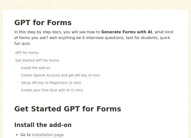 GPT For Forms