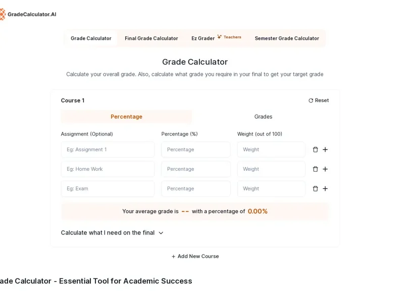 Grade Calculator AI