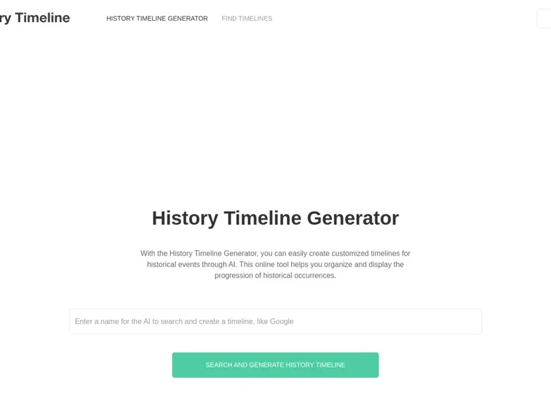 History Timeline Generator
