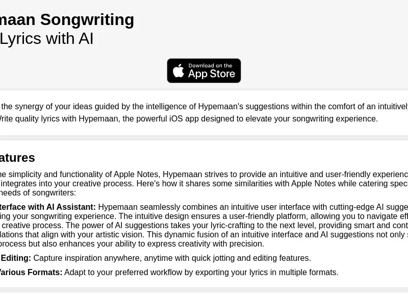 Hypemaan Songwriting