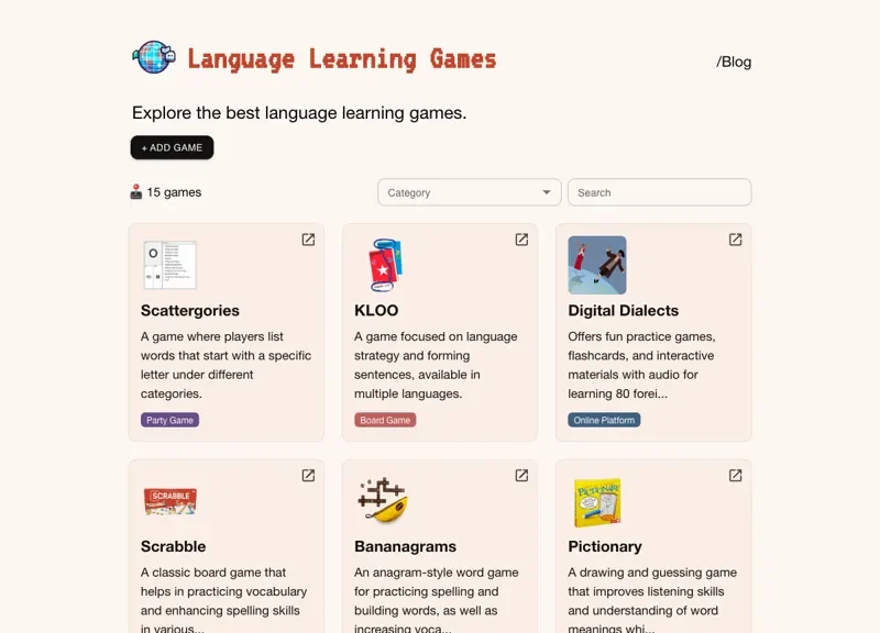 Language Learning Games
