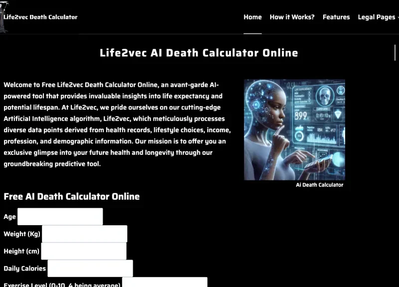 Life2vec Death Calculator