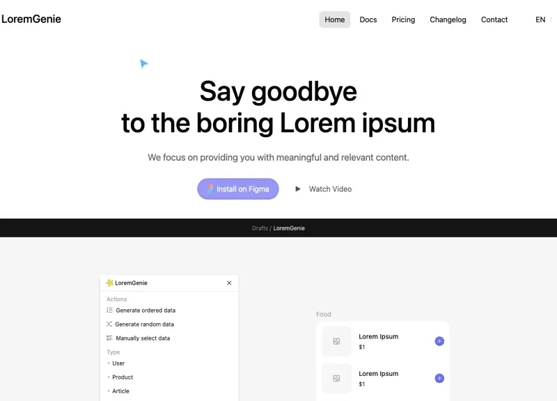 LoremGenie For Figma