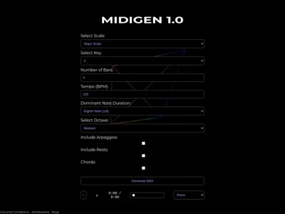 Midigen Melody Generator