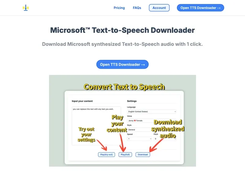 Ms Text-To-Speech Downloader