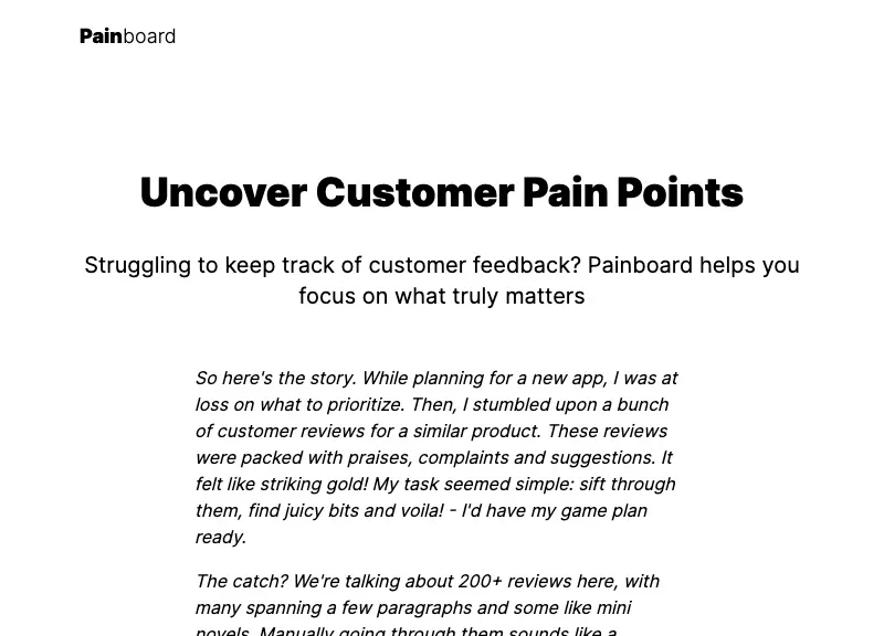 Painpoints