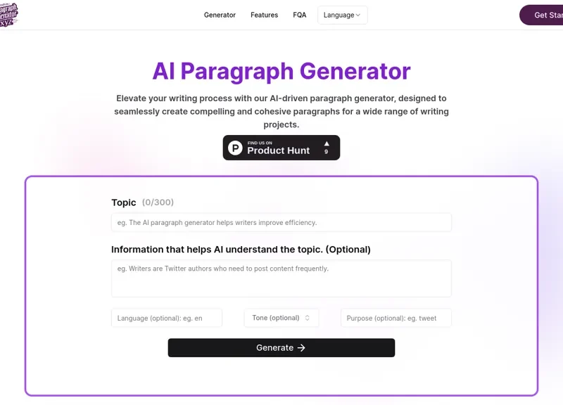 ParagraphGeneratorXYZ