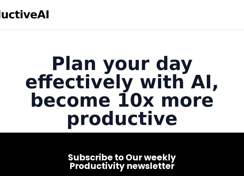 Plan My Day AI