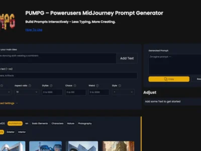 PUMPG - Midjourney Prompt Generator