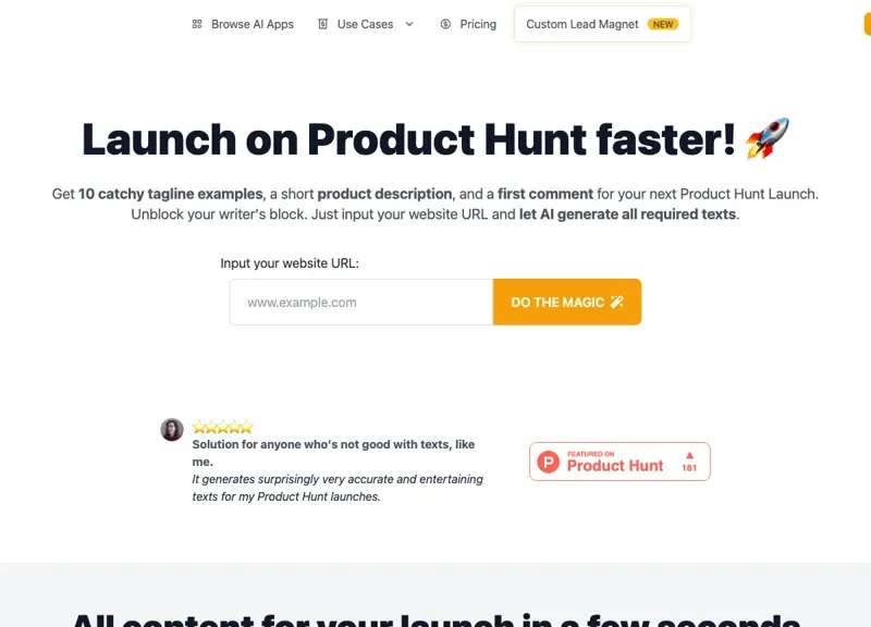 Product Hunt Launcher