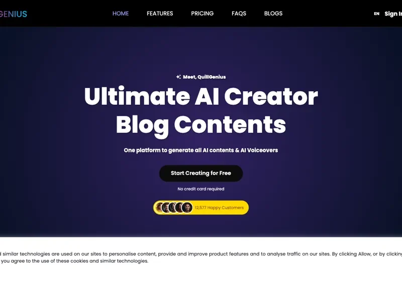 QuillGenius AI Copywriting Tool
