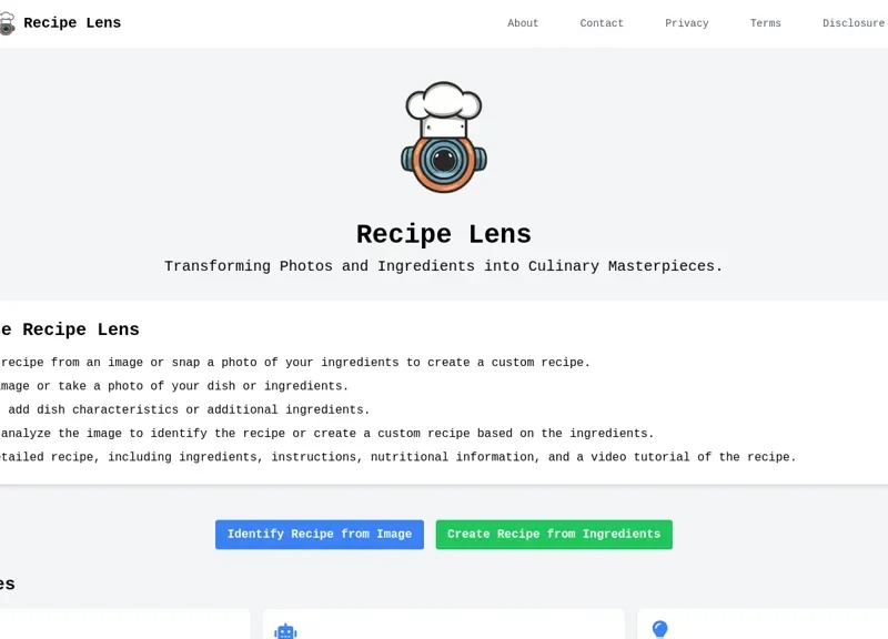 Recipe Lens