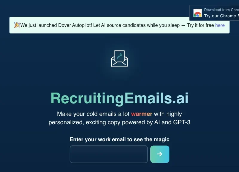 Recruiting Emails AI By Dover